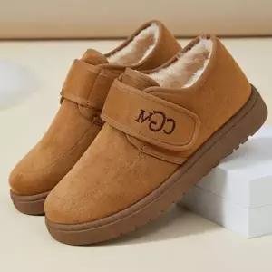 찍찍이 기모 양털 여성 양털 모카신 스웨이드 플랫 털단화