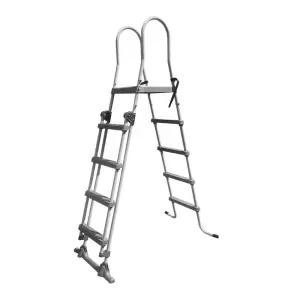 인텍스 132cm 1.32m 계단 특대형 수영장용 디럭스사다리 28077 탈부착 안전사다리