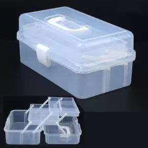 소품 공구 보관 3단 투명 멀티 공구함 수납함(중)