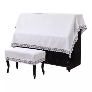 피아노커버 덮개 세트 의자커버 자수 레이스 먼지 전자 벨벳 건반 커버 고급 디지털 그랜드