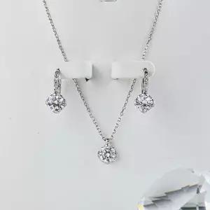 5부 다이아 세트 랩 GIA IGI 마름모 베젤 목걸이 귀걸이 예물 기념일 선물