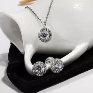 3부 다이아 세트 랩 GIA IGI 트윙클 귀걸이 목걸이 예물 기념일 선물 웨딩 예물