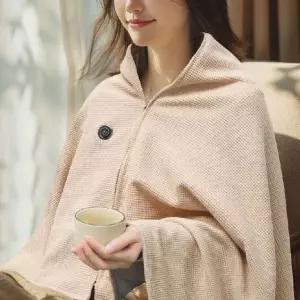 발열담요 망토 지퍼 온열담요 휴대용 전기담요 이불 세탁가능