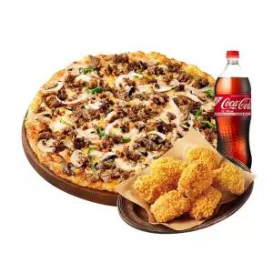 도미노피자 리얼불고기 (L) + 콘 크런치 치킨 + 콜라 1.25L