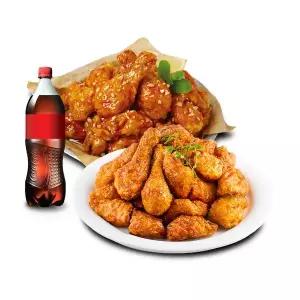 (호식이두마리) 양념치킨+간장치킨+콜라500ml