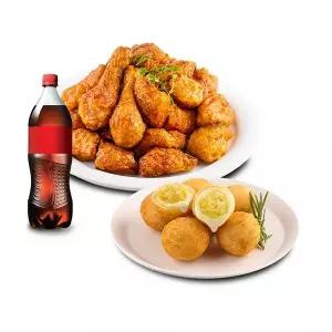 (호식이두마리) 간장치킨+허니갈릭치즈볼+콜라500ml