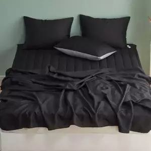 (국산) 냉감원단 홑이불토퍼세트(Q/블랙)