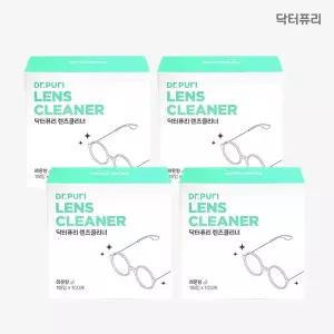 [닥터퓨리]프리미엄 렌즈클리너 100매 x 4개 (레몬향) / 일회용 대용량 액정 안경닦이