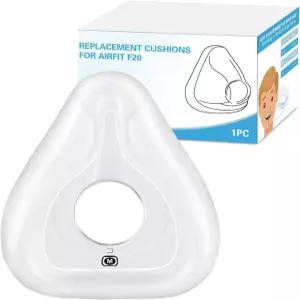 ResMed Airfit F20용 교체용 쿠션 Original F20 프레임 및 엘보우와 호환 풀페이스 CPAP 마스크 부드럽고