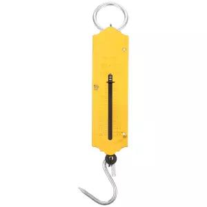 스프링 피쉬 저울 후크가 달린 휴대용 낚시 큰 손잡이 걸이 수하물 알루미늄 튜브 무게 측정기