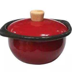 인덕션 뚝배기 1인용 직화 주방용 법랑 뚝배기 혼밥 찌개용 라면 뚜껑 스튜 찌개 코팅 전골