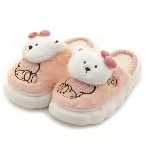 [하프클럽/]실내화 푸들 털실내화 핑크 택1 털실내화 거실화