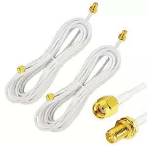 CORONIR 3m(10피트) 무선 RP-SMA 동축 연장 케이블 수-암 커넥터, 무선 LAN 라우터 브릿지 및 기타 Wi-Fi