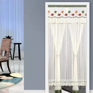 자수문 가리개 화이트문 자수 커튼 레이스 문 가리개 방문 망사문 속커튼