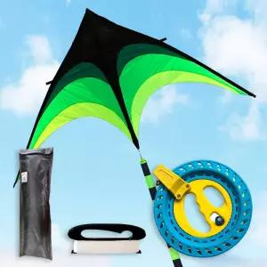 연빠람 초경량 접이식 가오리연 2m + 프리미엄 얼레 + 연실 200m