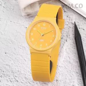 [카시오] MQ-24B-9B 저소음 아날로그 아날로그 팝 옐로우 수능 수험생 남녀공용 우레탄 시계 d