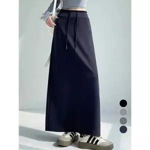 ATMARK 하이밴딩스트랩롱스웨트스커트_AA59SK026G