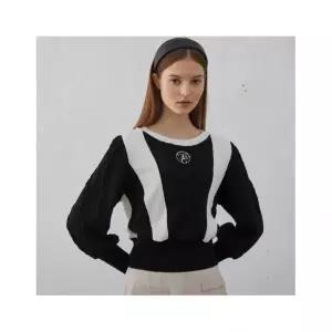 [에고이스트]컬러배색 꽈배기티셔츠 596069