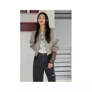 [에고이스트]텍스쳐블럭 블루종 숏 레더자켓 ER1LJ260 596041