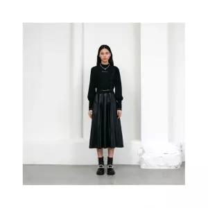 [에고이스트] 레더 스커트 배색 믹스 OP 595983