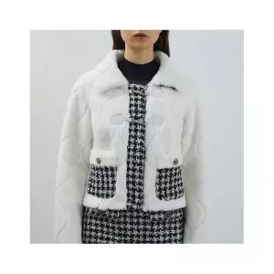 에고이스트 EP4MJ560_EGOIST_트위드 믹스 물결라인 무스탕 595970