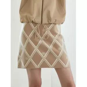 [55사이즈특가] [에고이스트] 베이지 패턴 미니 니트 스커트 EM4KS961 595927