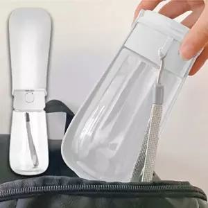 고품질 강아지 휴대용 접이식 물통 450ml 1P 원터치 산책 원터치물병 접이식물병 반려견산책물병 WFIL4B9