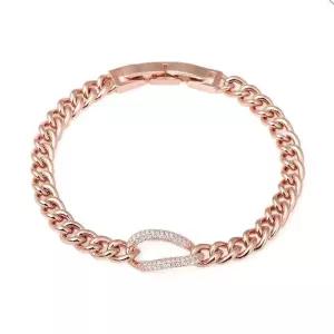 니콜 14KGP 로즈골드 볼드 커브 체인 패션 팔찌