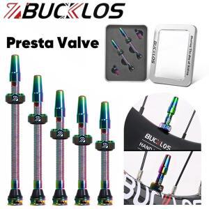 BUCKLOS 도로 자전거 밸브 Presta 튜브리스 CNC 알루미늄 합금 F/V 부품, 40mm, 55mm, 60mm