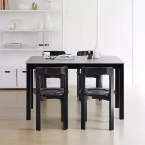 앨빈 블랙 오르 1200 4인 세라믹 식탁세트