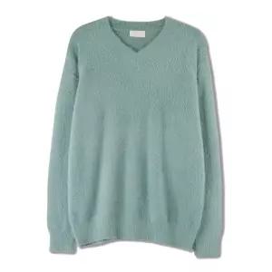 남자 소프트 앙고라 스판 브이넥 긴팔 니트 SG-KN-Q029-민트