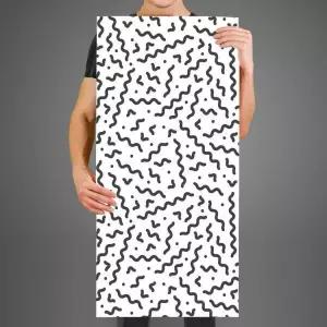 /마이월플레이즈 접착식 조각벽지 멤피스패턴 패브릭 월페이퍼