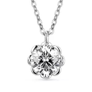 18K 프림 로즈 랩 다이아몬드 4프롱 1캐럿 목걸이+IGI 감정서