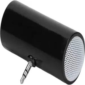 미니 스피커 스마트폰 태블릿 노트북 PC MP3 MP4(블랙)용 3.5mm 잭 스테레오 휴대용 뮤직 플레이어 앰프