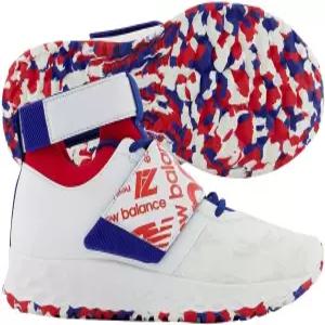 뉴발란스 남성용 린도르 1 야구 터프화 화이트/레드 미디엄 10.5