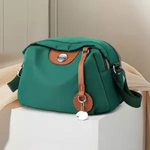 여자 크로스백 패브릭 레이어 미니 크로스백 꾸안꾸템