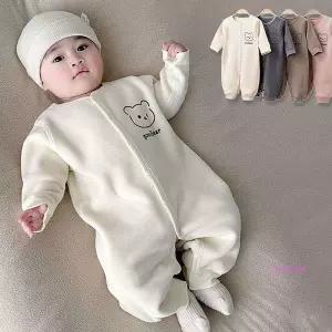 남아 긴팔 기모 여아 모찌슈트 우주복def334