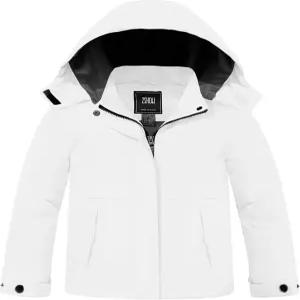 ZSHOW 여아 방수 스키 재킷 따뜻한 겨울 코트 두꺼운 퀼팅 플리스 안감 파카