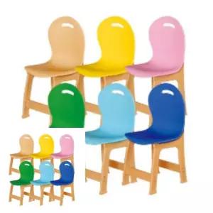 2WC 노랑 파스텔 의자 앉은높이300mm 유치용 옵션변경 아기의자