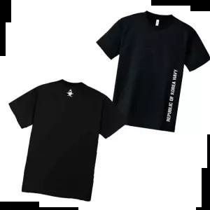 티셔츠 밀리터리 로고 사이드 해군 컬러 반팔