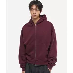 디앤에스알 DNSR 크롭 후드 집업 버건디 1935817