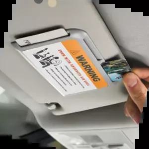 보관 키밍 차량용 썬바이저 카드홀더 주차번호판 포켓