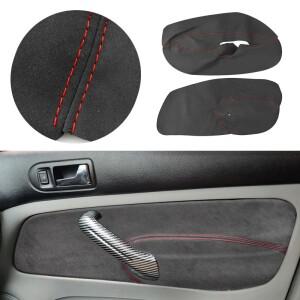 VW 골프 4 MK4 Bora Jetta 1998 2000 자동차 도어 패널 팔걸이 스웨이드 가죽 커버 용 개의