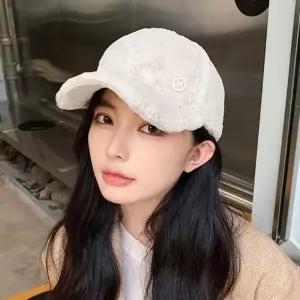 방한 겨울모자 밍크퍼 M로고 커플모자 볼캡 야구모자