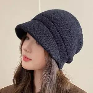 여성 겨울 니트 벙거지 캡비니 데일리 모자