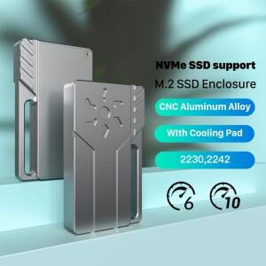 데스크탑 노트북용 휴대용 2230 인클로저 2242 M2 NVMe 케이스 USB C 박스 SN740 SN530 PM991a BG4 BC901