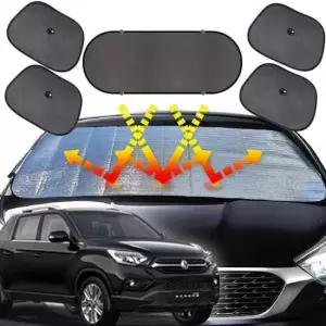 렉스턴스포츠 햇빛가리개 6종세트 차박용품 차량햇빛가리개 자동차커버 차량용햇빛가리개