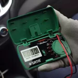 쿨샵 사타 포켓디지털 전기 테스터기 소형 멀티미터 줄자 거리측정기 스마트줄자 디지털줄자