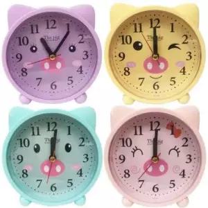 아동 캐릭터 플라스틱 무음 알람 시계