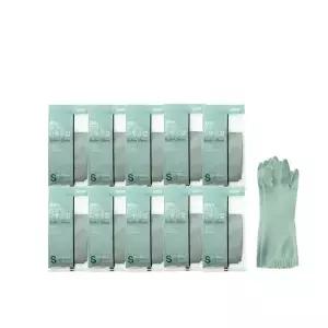[너만아는잡화점]코멕스 면코팅 고무장갑 민트 소(S) x 10켤레